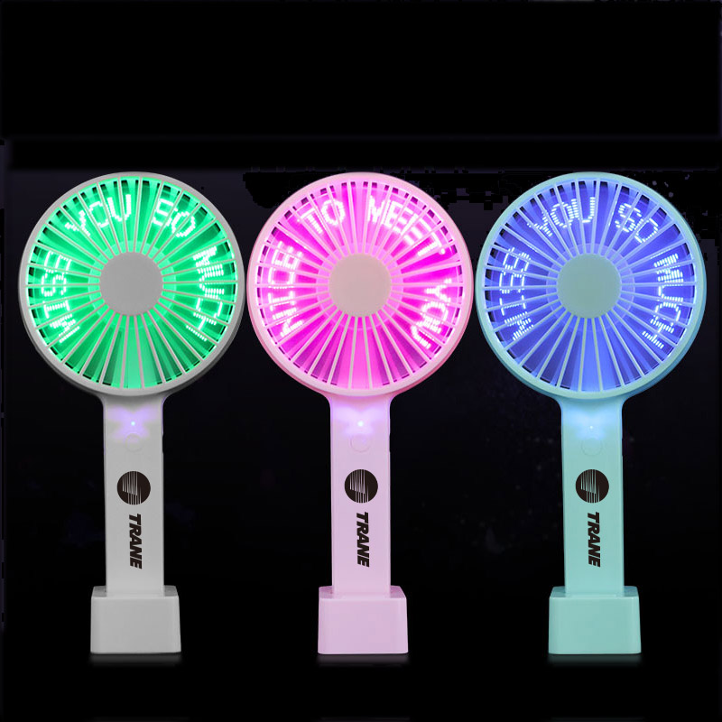 Handy Rechargeable Pre-Programmed LED Message Fan