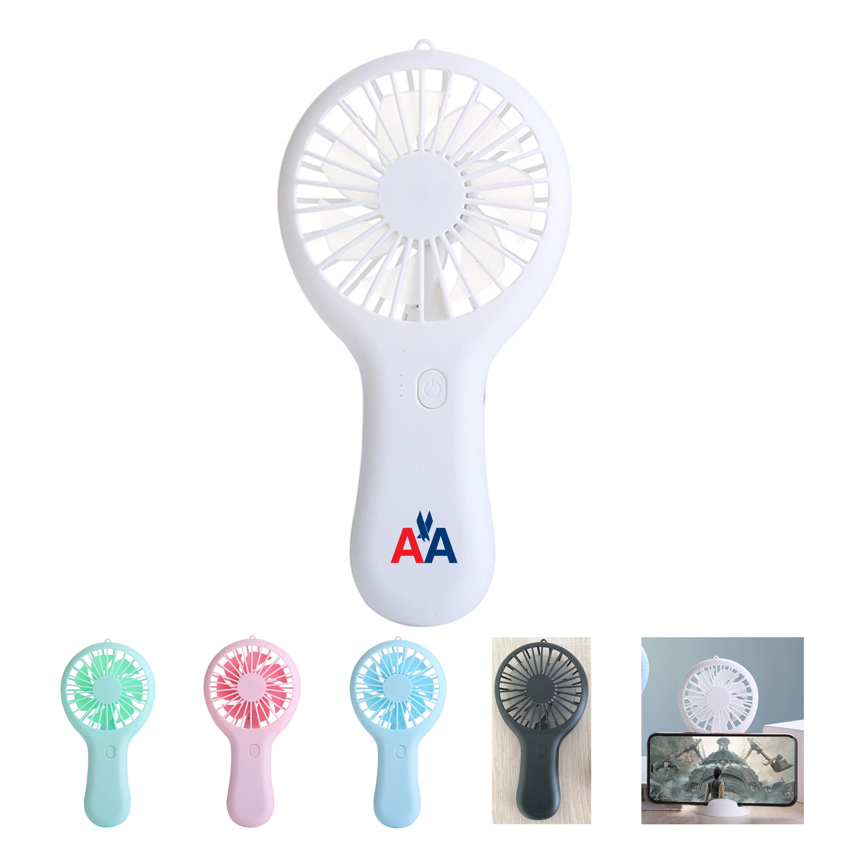 Mini Handheld Fan with Phone Stand