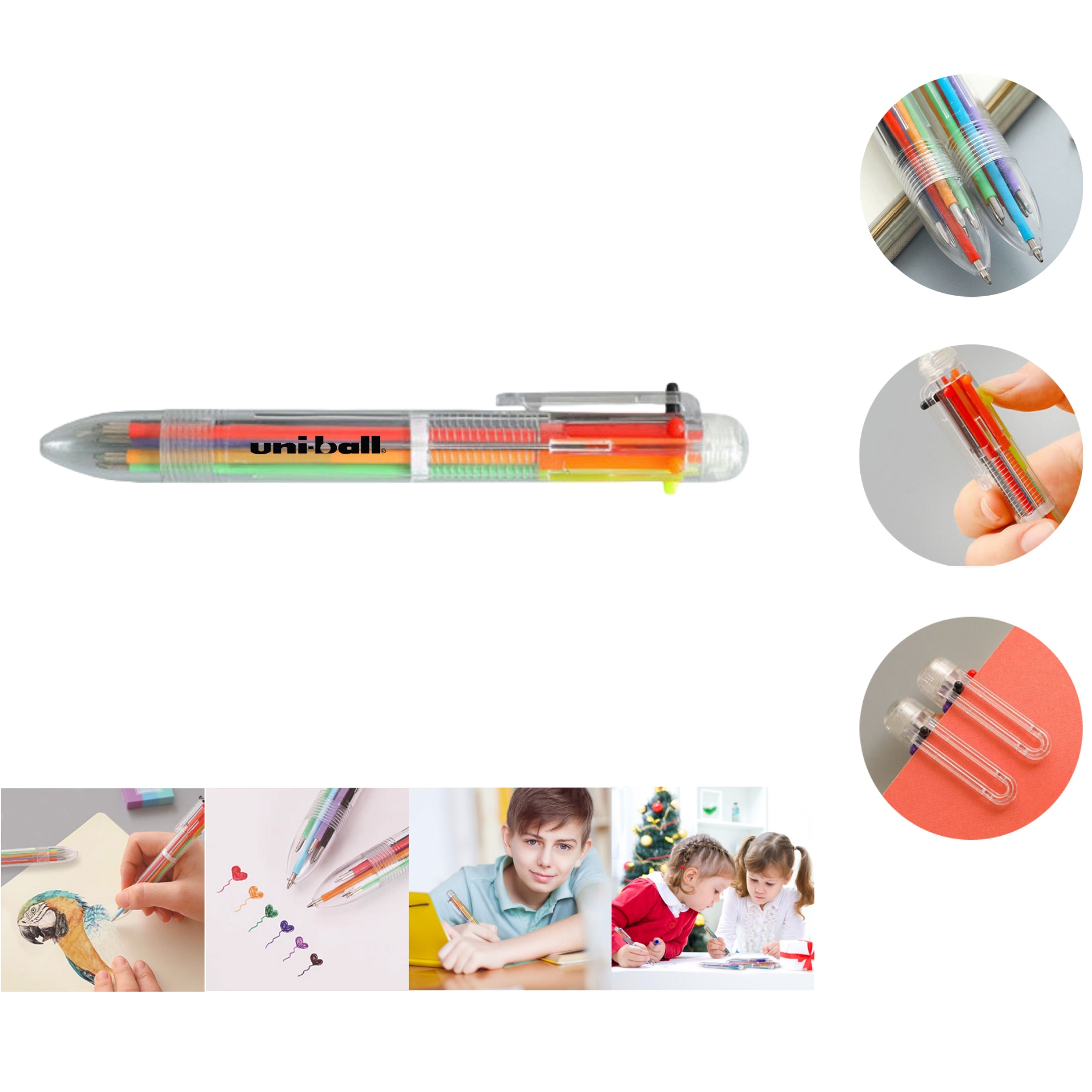 6-in-1 Multicolor Ballpoint Pen