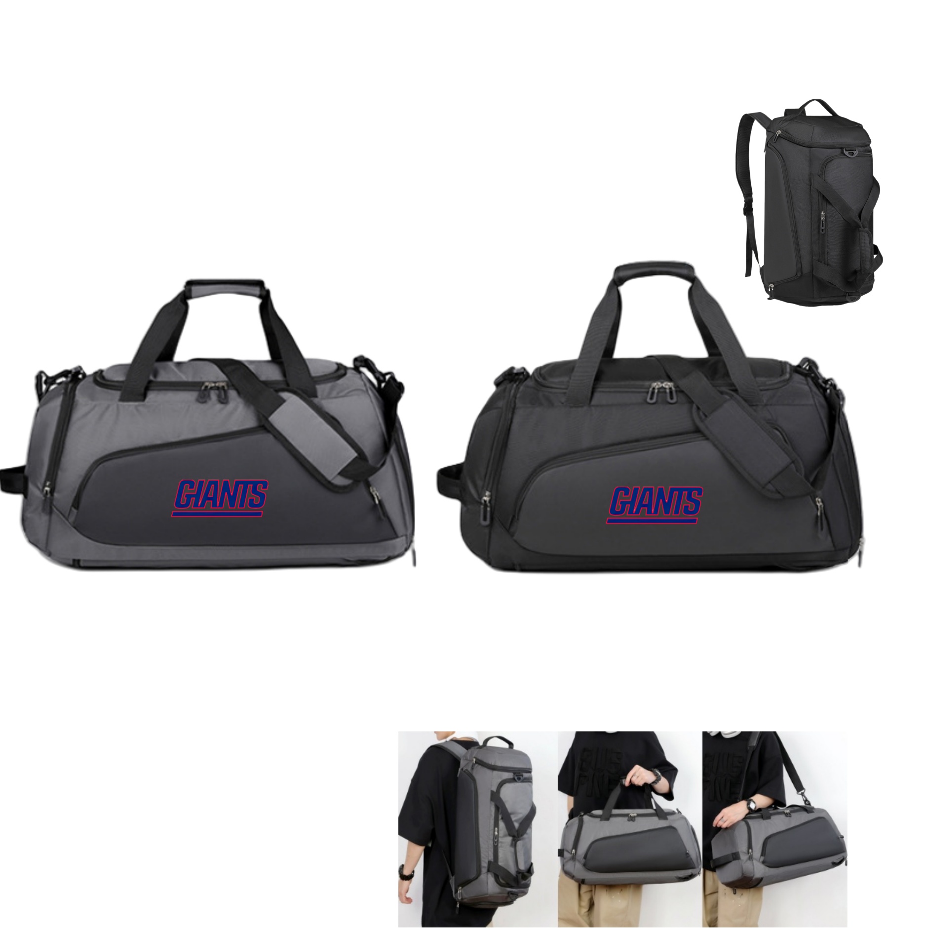 4 in 1 Sports Gym Duffel Bag With Shoe Compartment & Wet Pocket