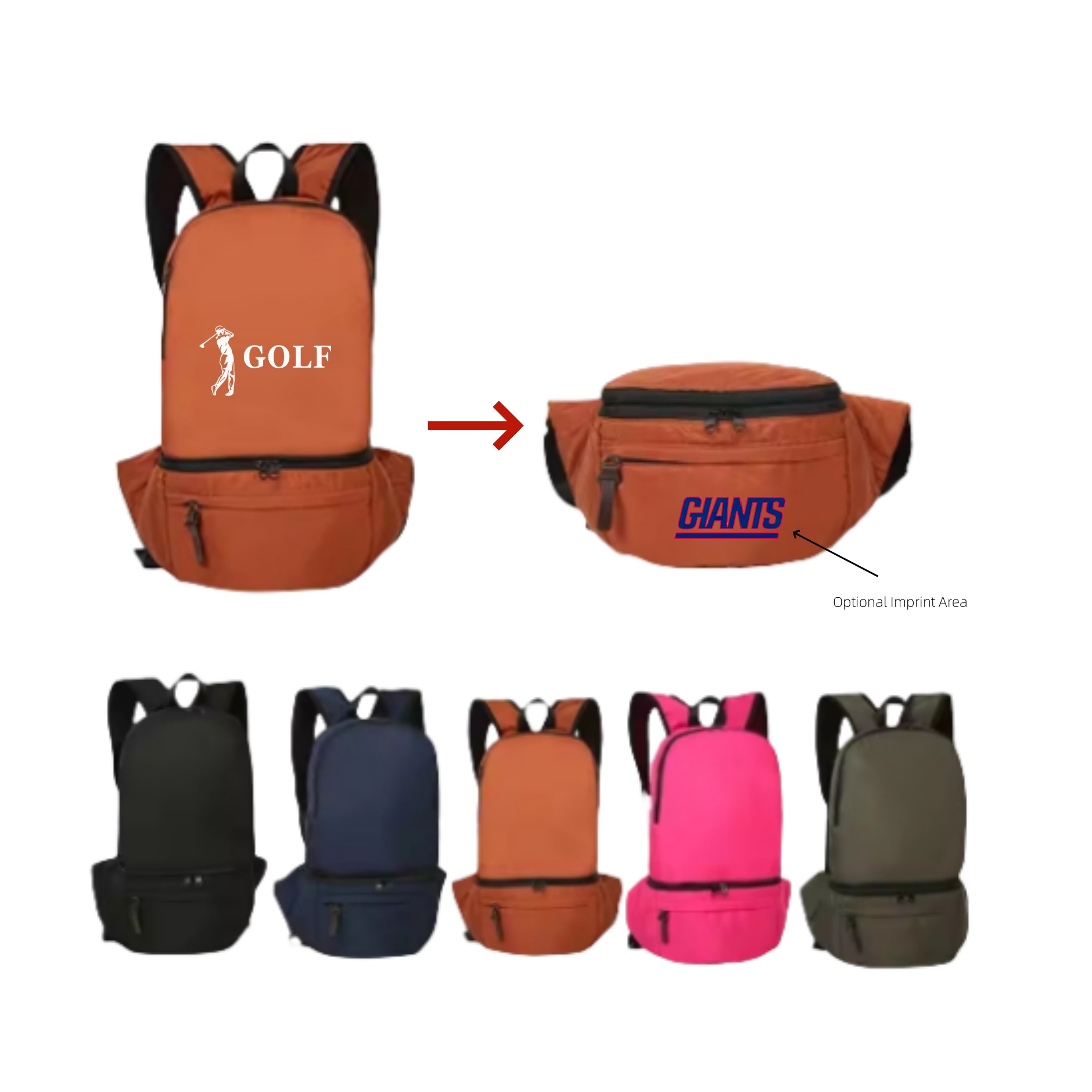 Water Resistant Foldable Hiking Backpack