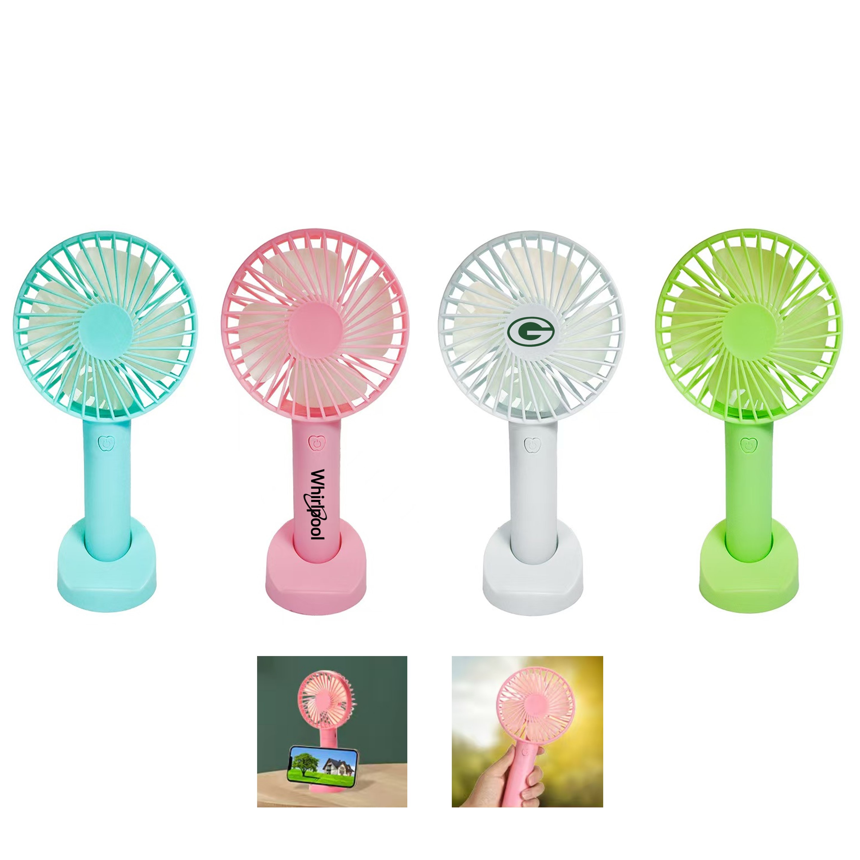 Desktop Mini Fan with Phone Stand