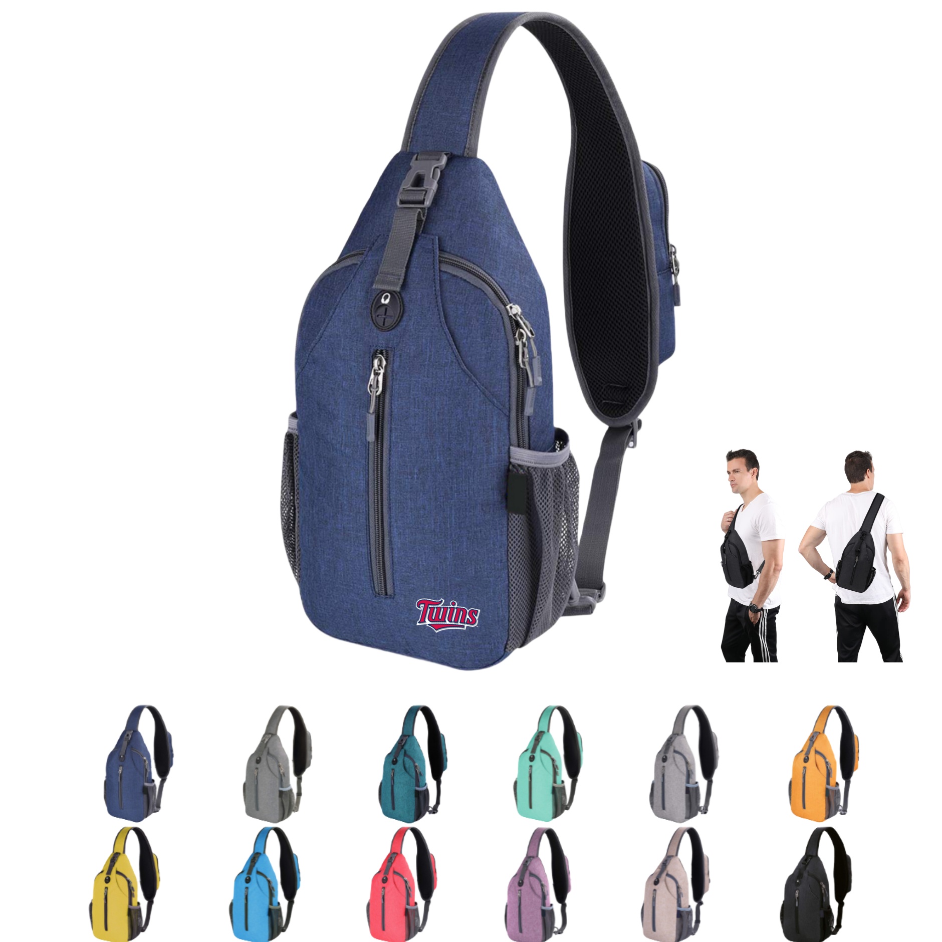 Crossbody Sling Backpack with RFID Blocking and Phone Holder