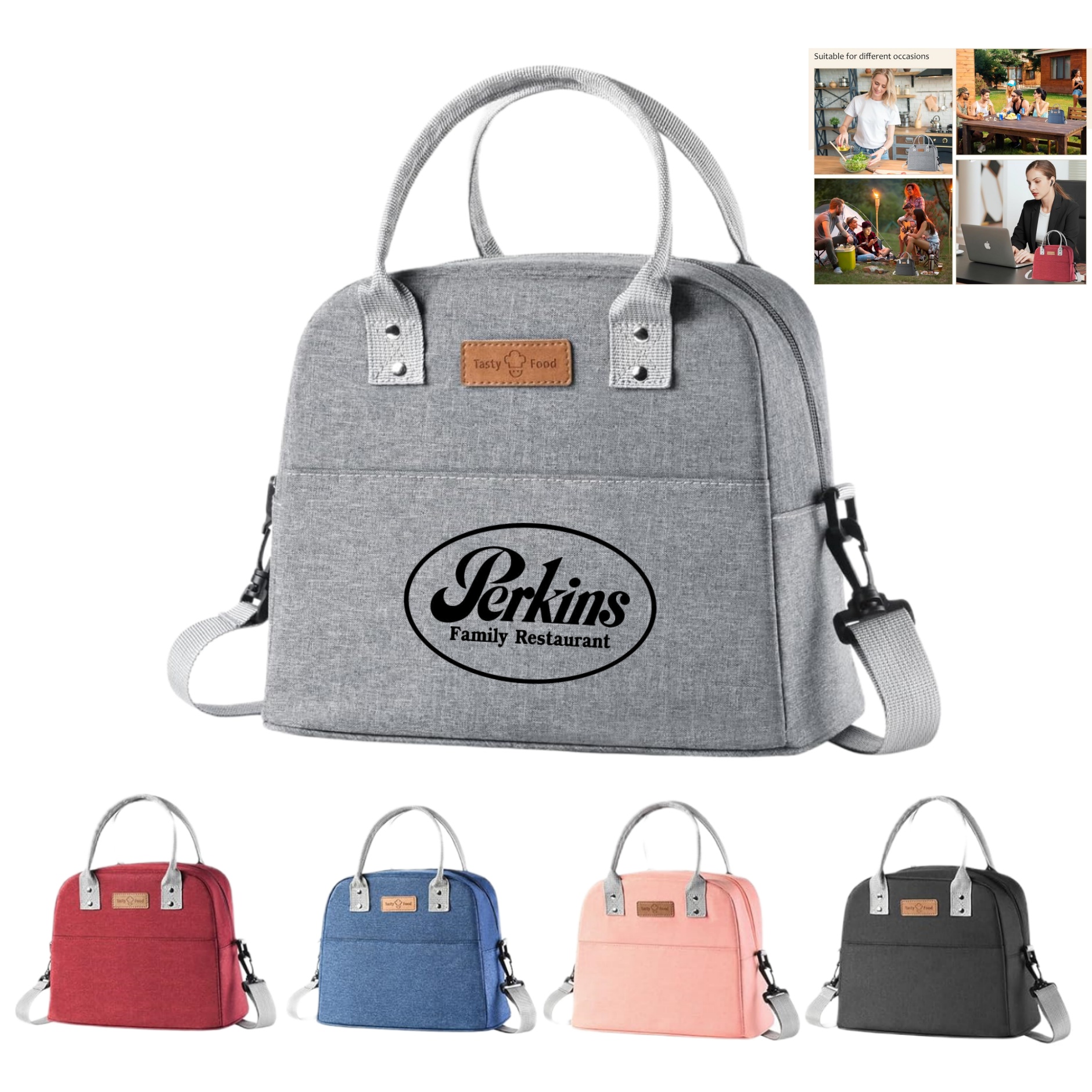 Reusable Cooler Food Container with Adjustable Shoulder Strap - Ocean