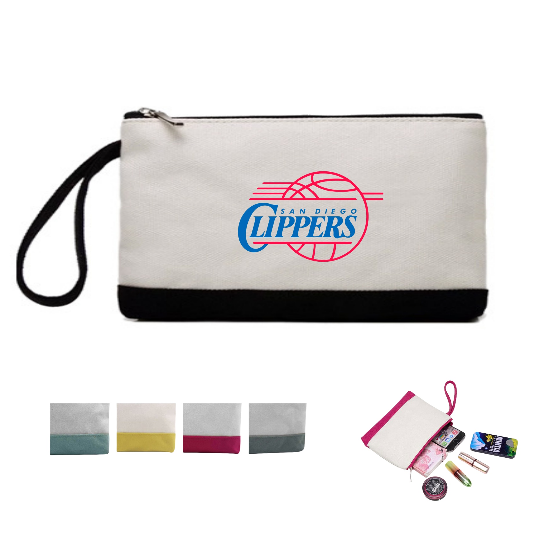 Two Tone Travel Canvas Toiletry Pouch