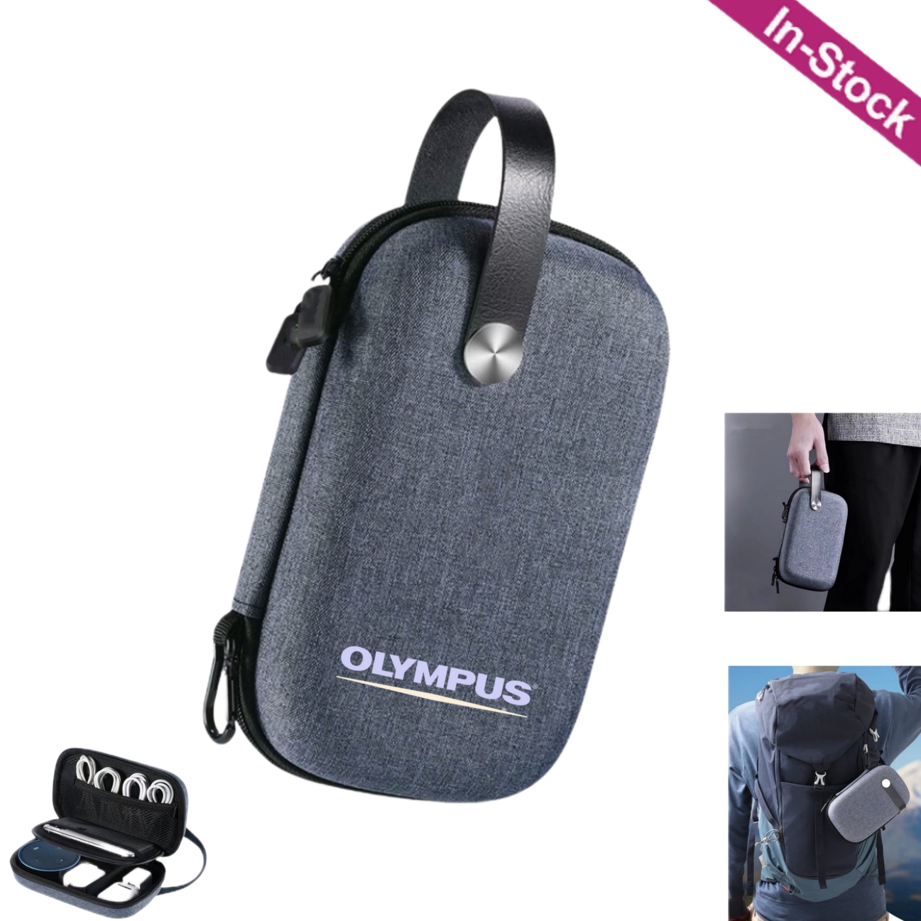 Premium Electronic Pouch Gadget Bag with PU Handle