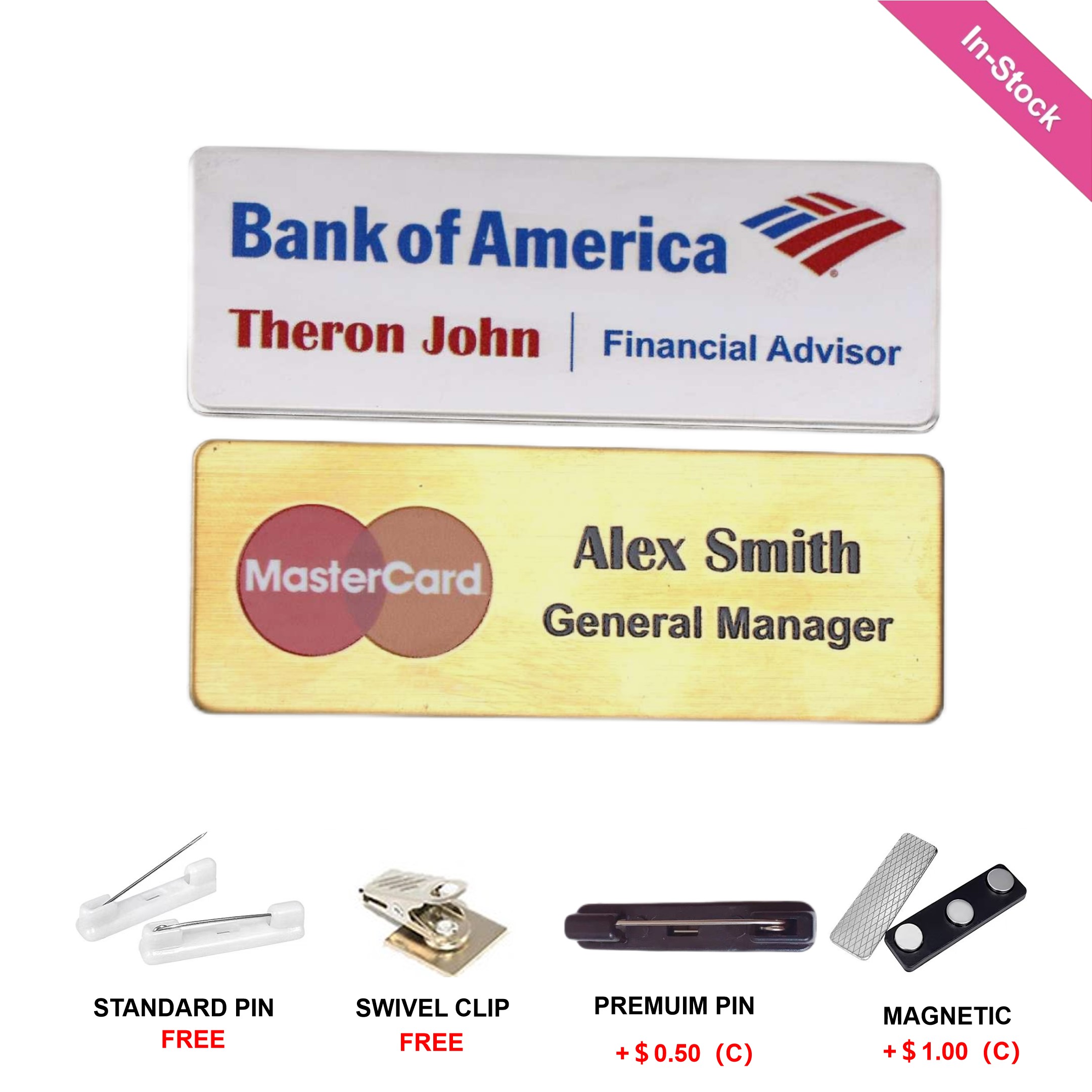 Full-color Stainless Steel Name Badge (3