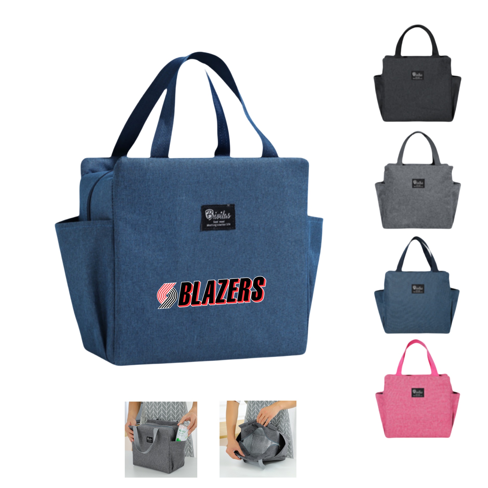 Reusable Insulated Lunch Cooler Tote Bag