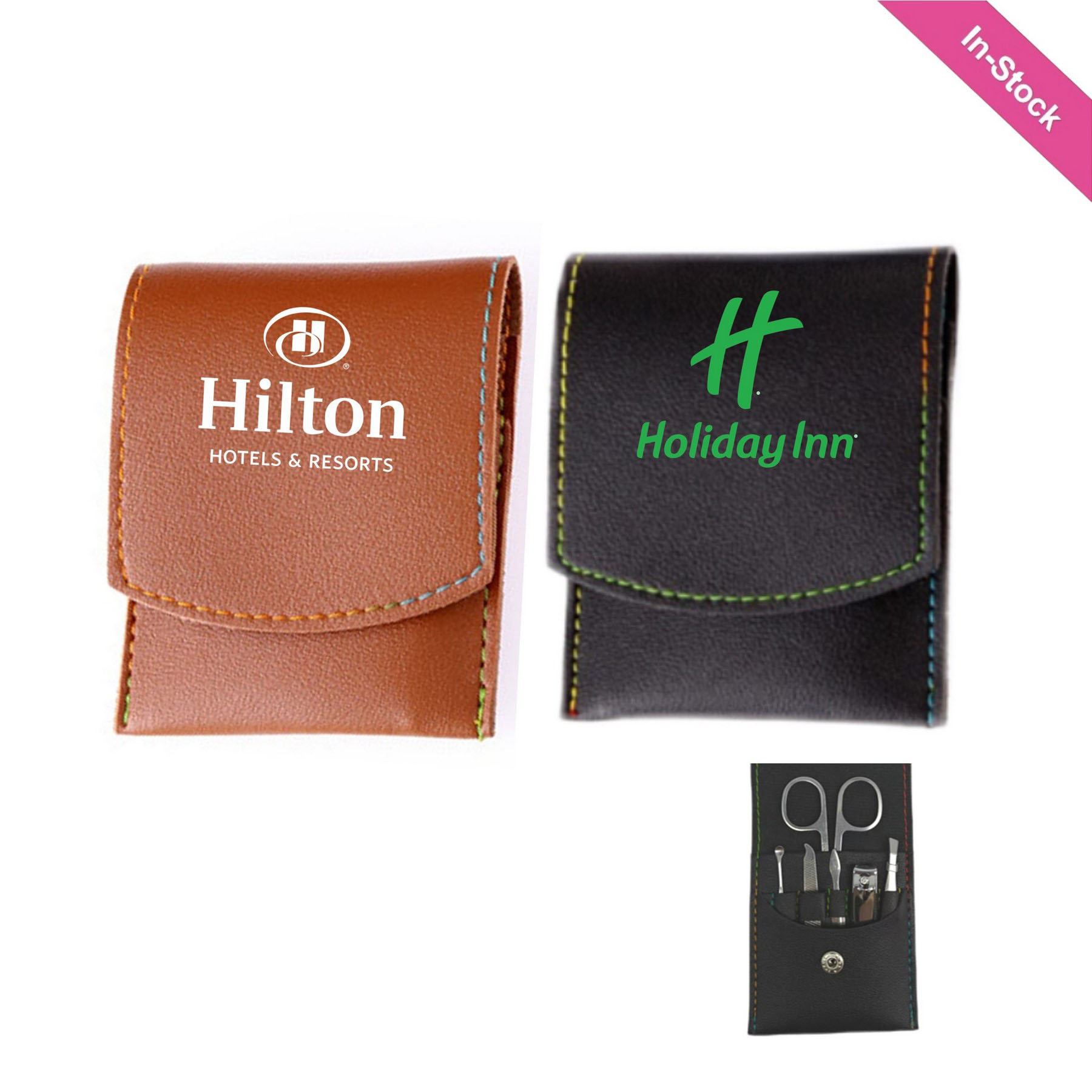 6 Pieces Manicure Set in Leather