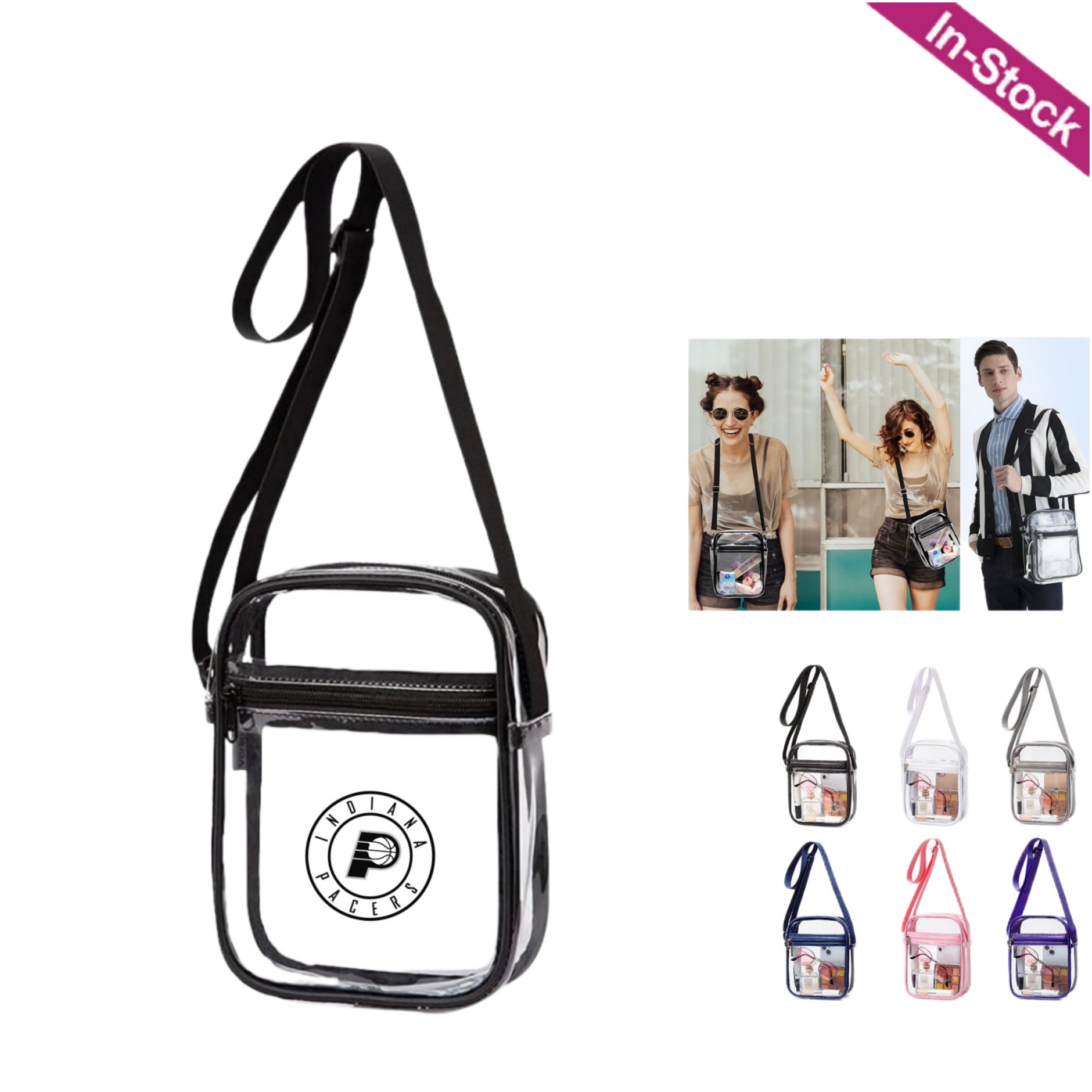 Clear CrossBody Bag Stadium Approved Clear Purse