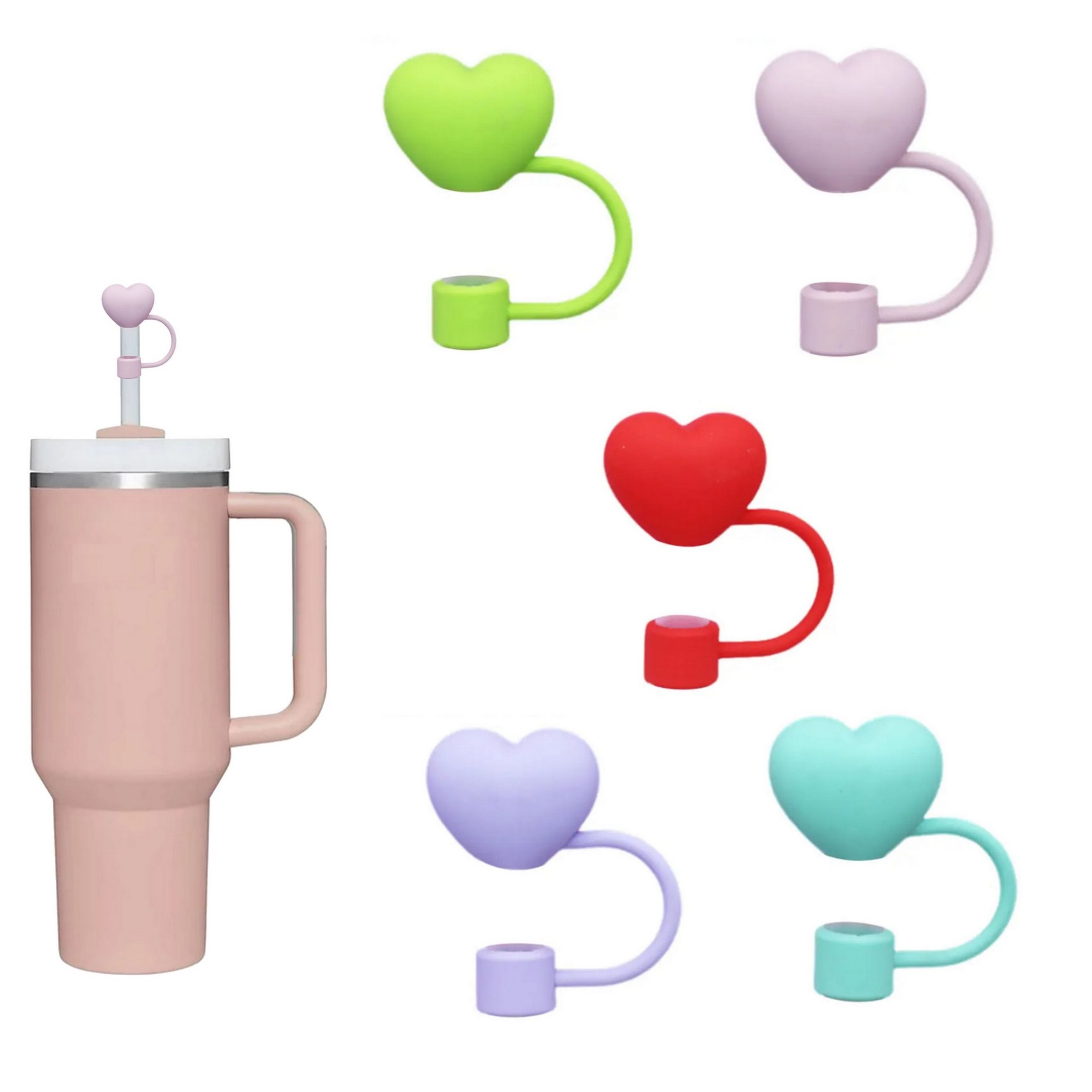 Heart Shaped Straw Cover