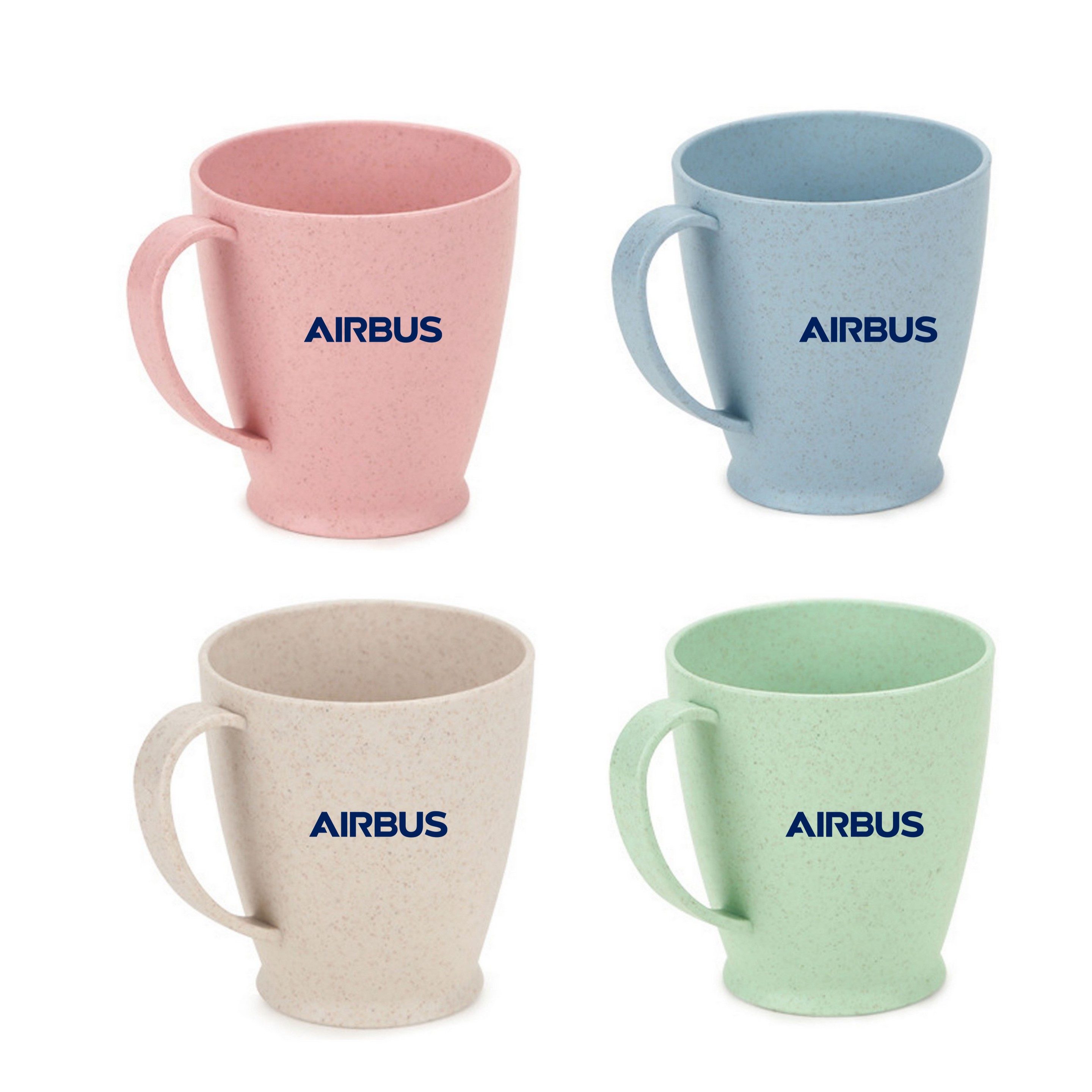10oz Wheat Straw Plastic Coffee Cups-Ocean
