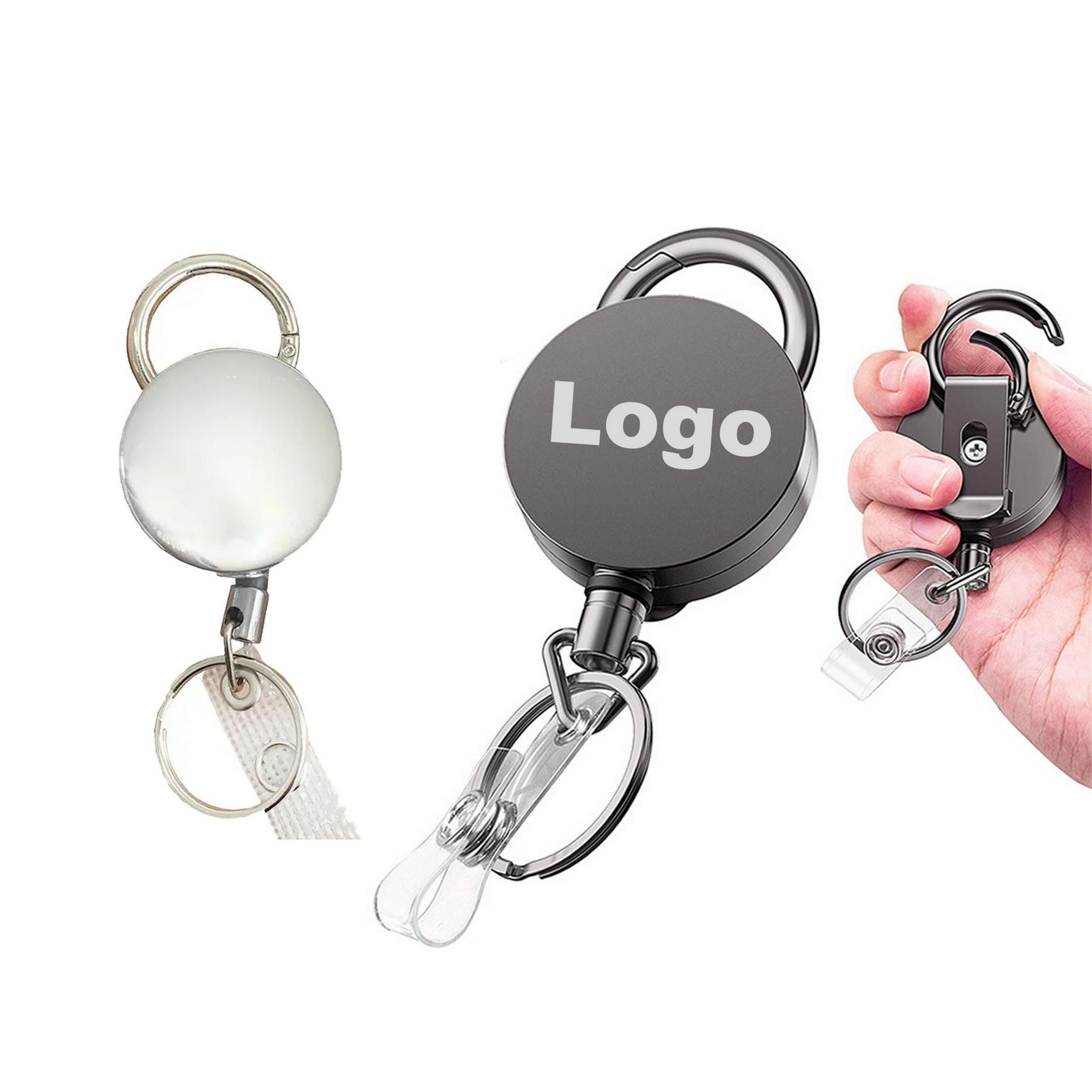 ID Badge Holder Reel Metal Key Chain