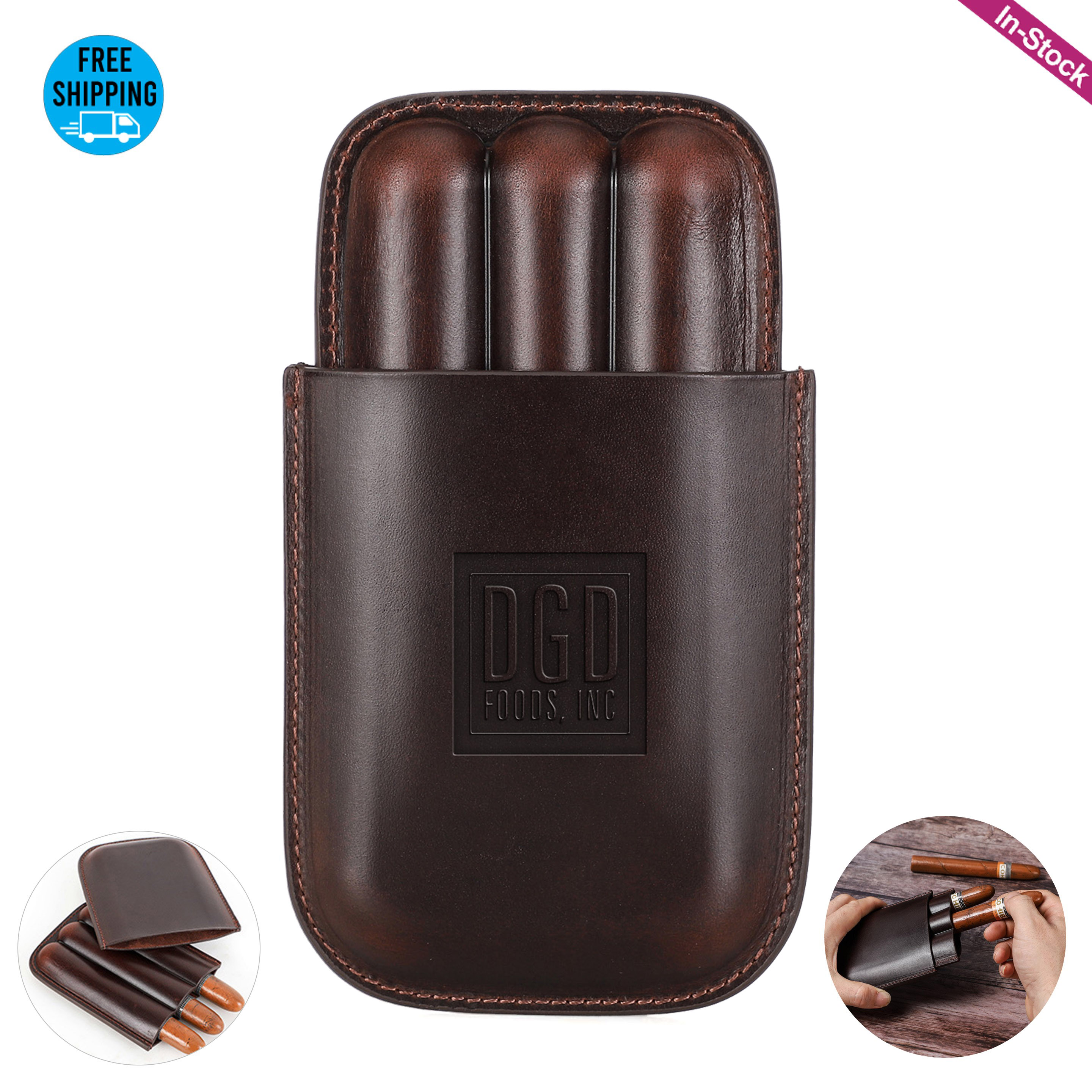 Genuine Leather Cigar Case