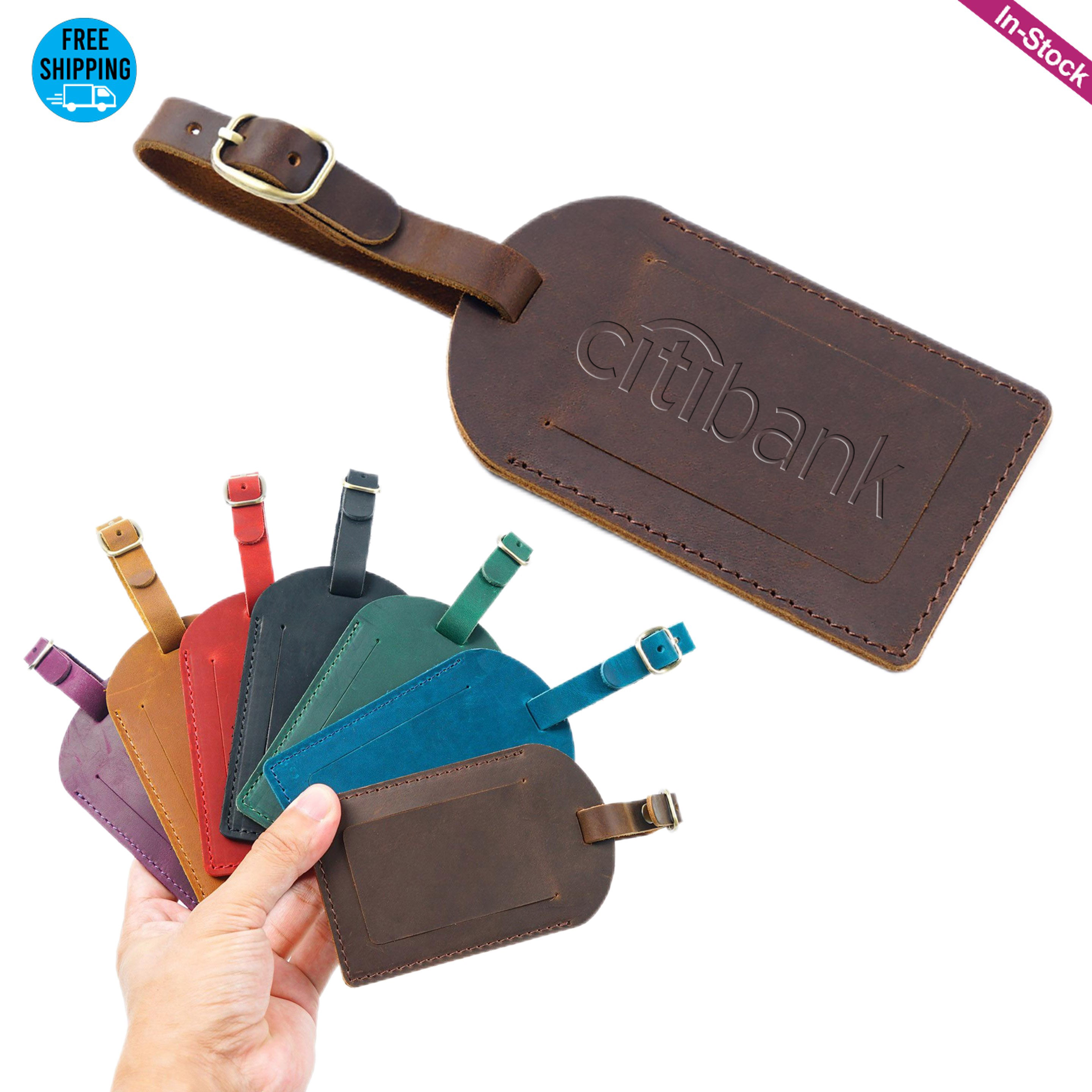Vintage Genuine Leather Luggage Baggage Tags