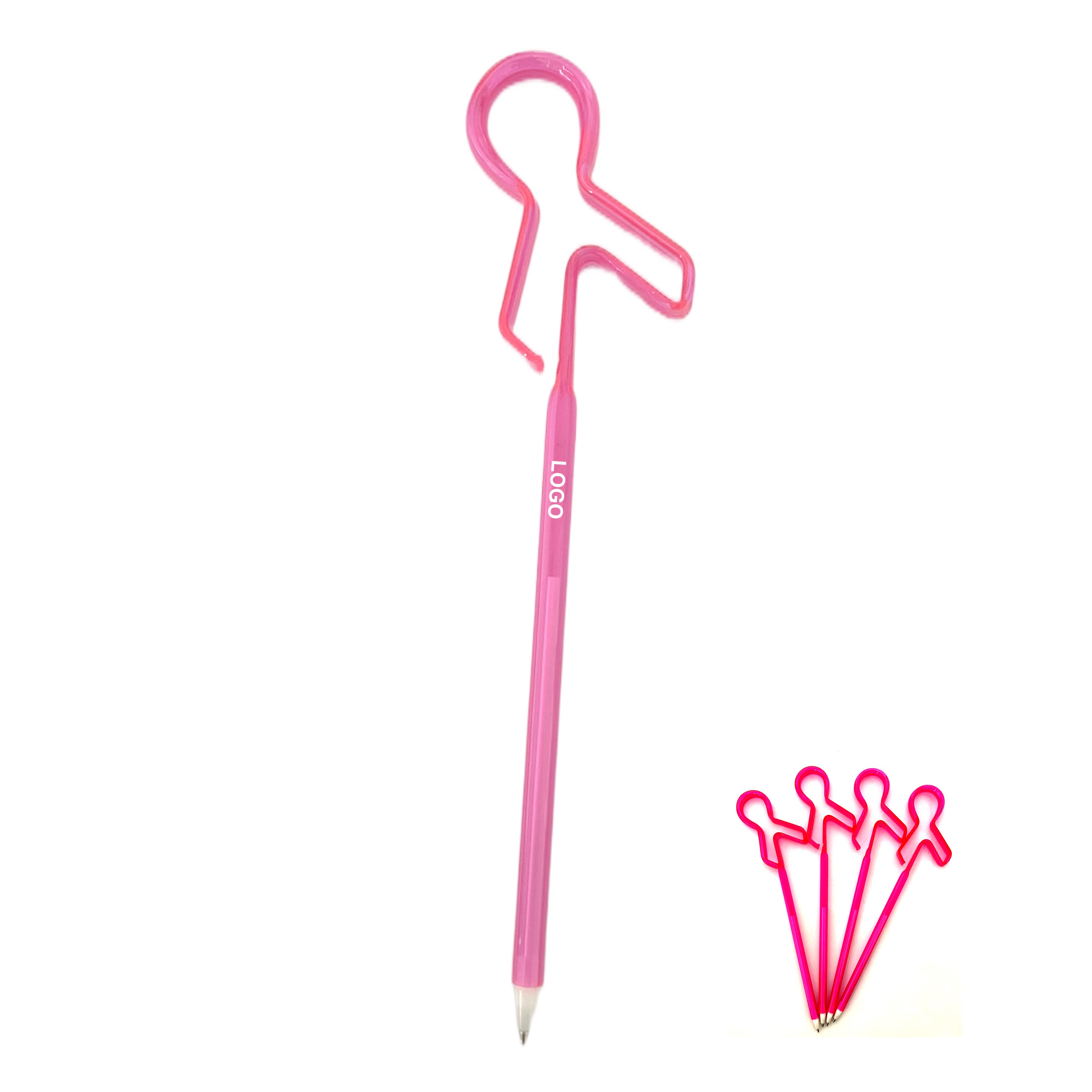 Ribbon Shaped Plastic Ball Pen