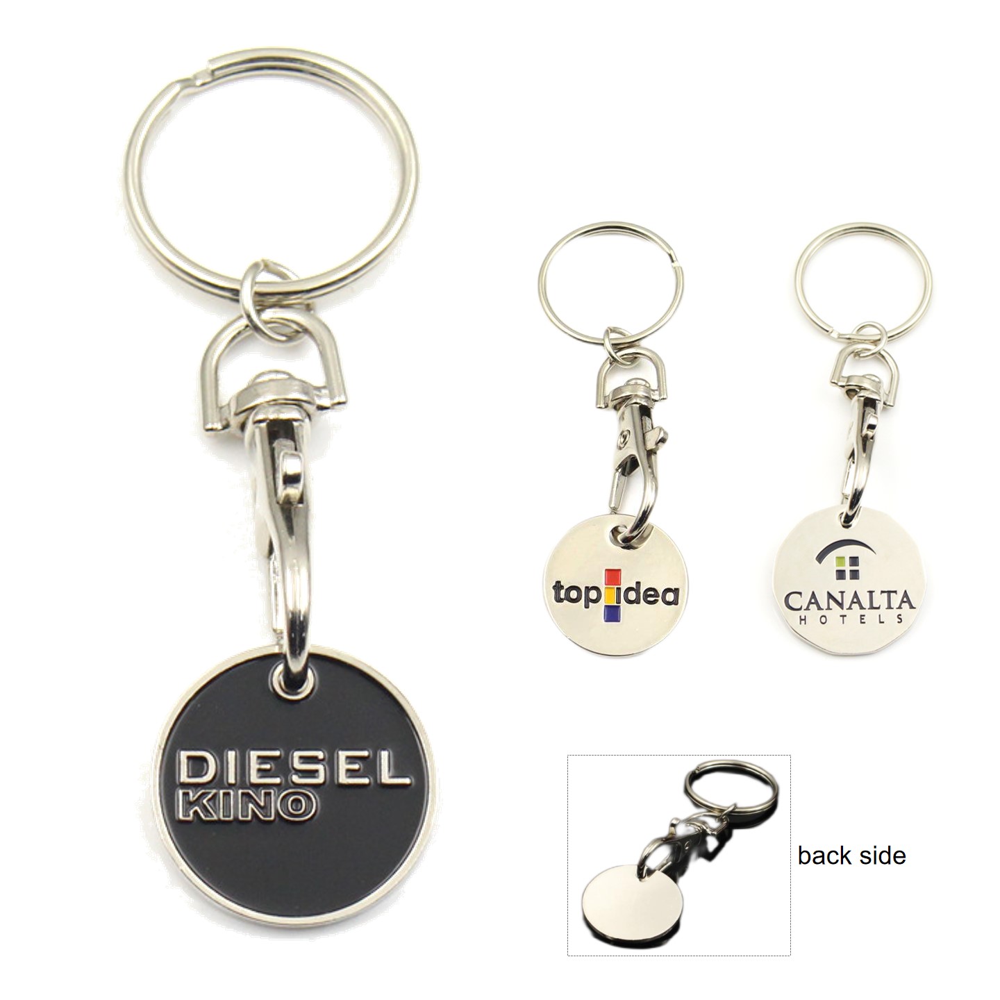 Trolley Coin Keychain Quarter Size