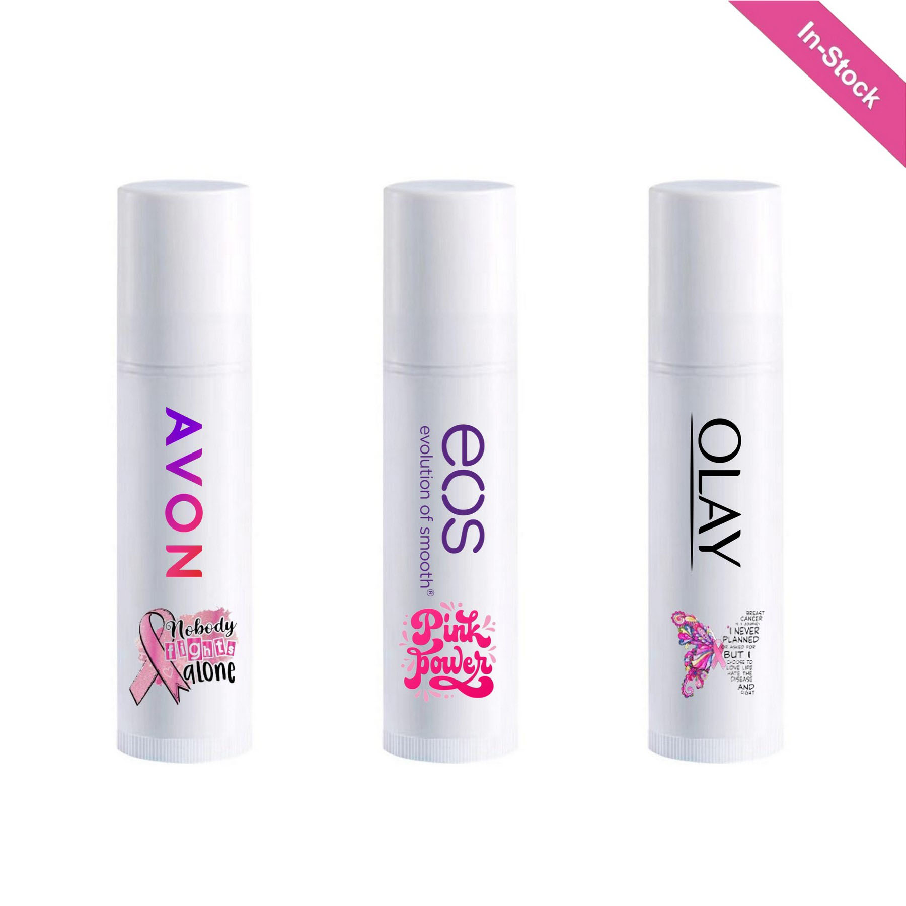 Breast Cancer Awareness Vanilla Flavor Lip Balm