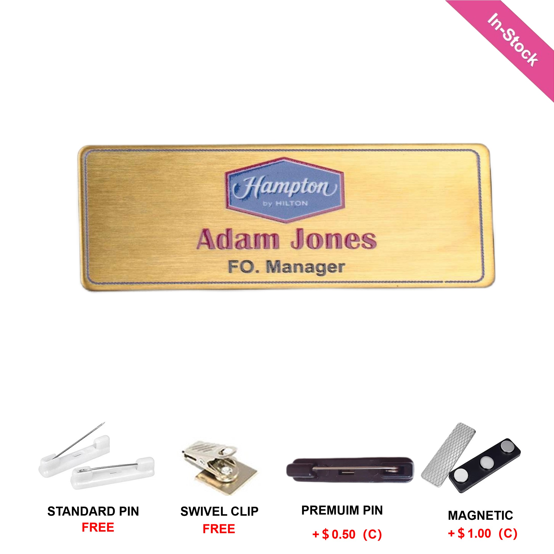 Full-color Stainless Steel Name Badge (3