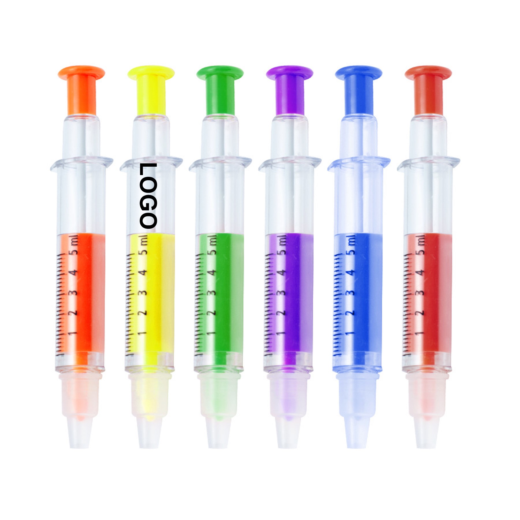 Syringe Dual-tips Highlighter Ballpoint Pen