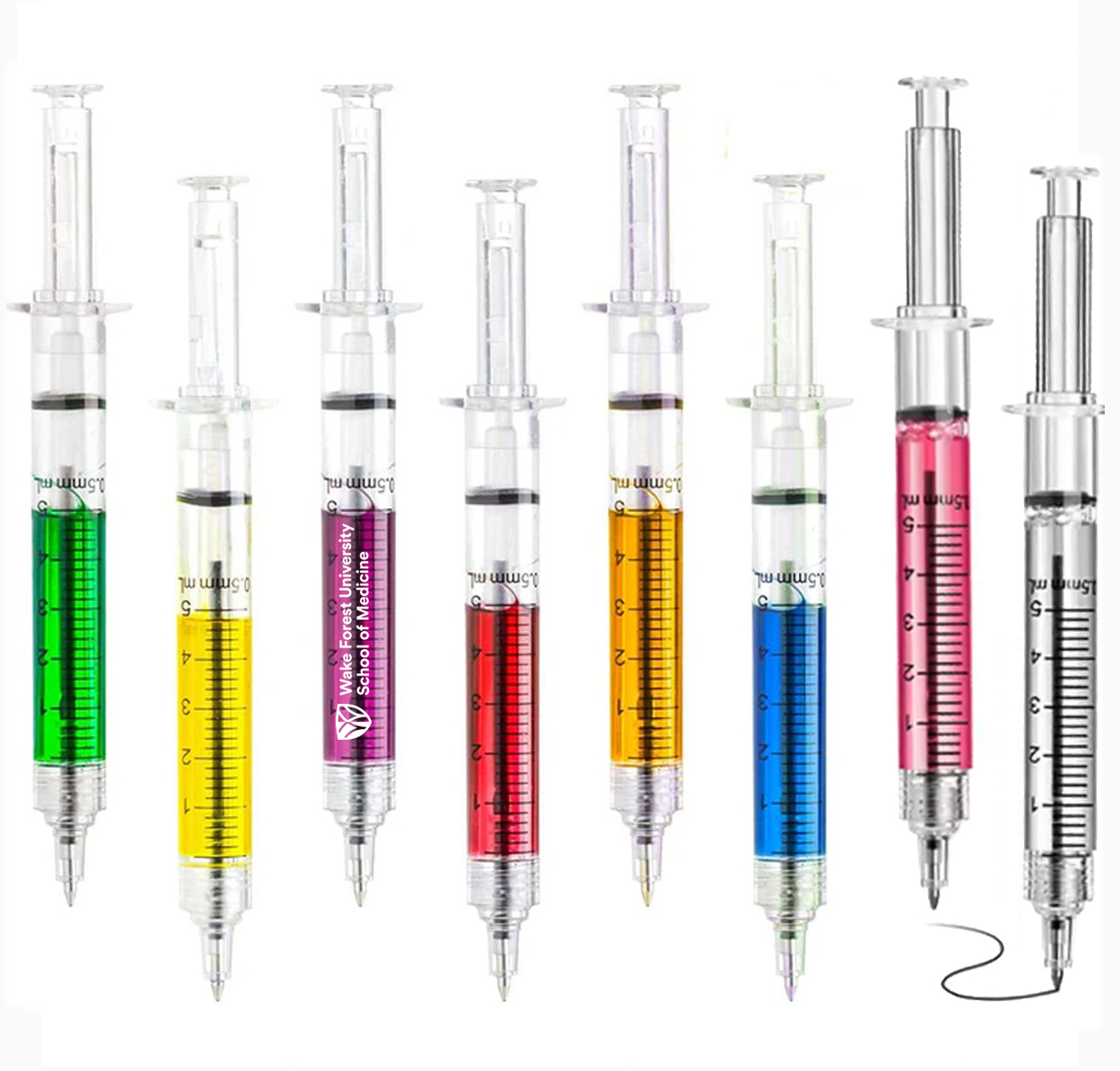 Fluid Filled Syringe Pen with Black Ink