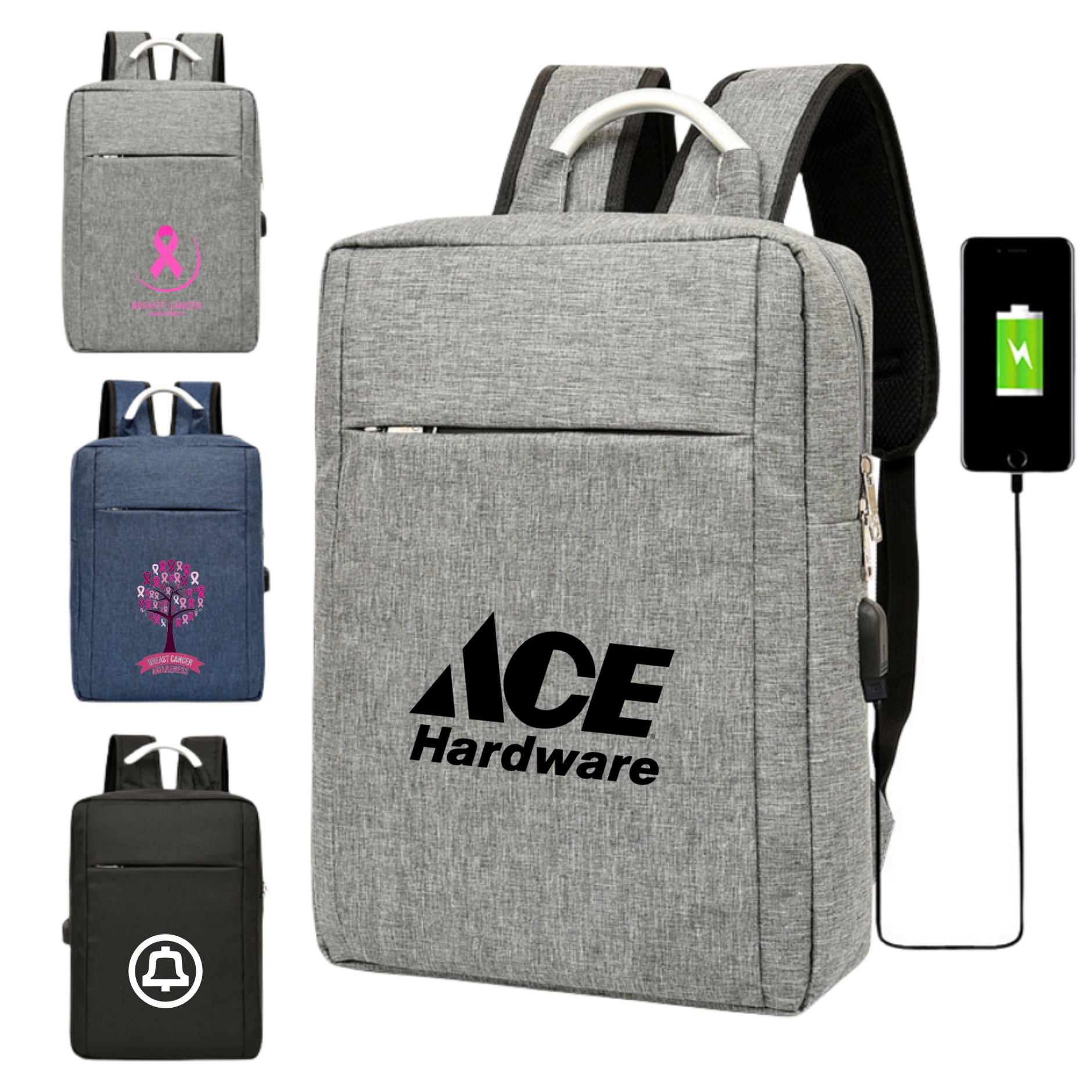 15.6 inch Travel Laptop Backpack with USB Charging Port