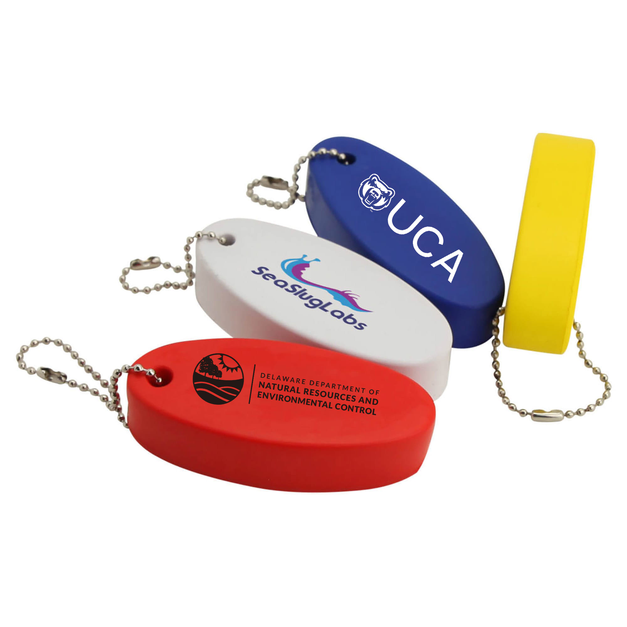 Oval PU Floating Keychain