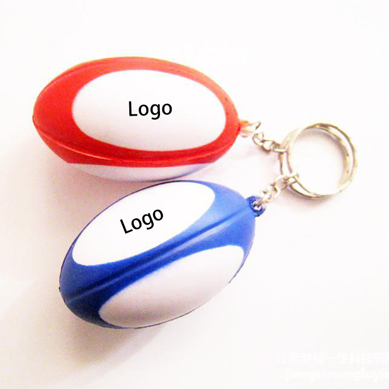 2 in 1 Football Stress Reliever Keychain