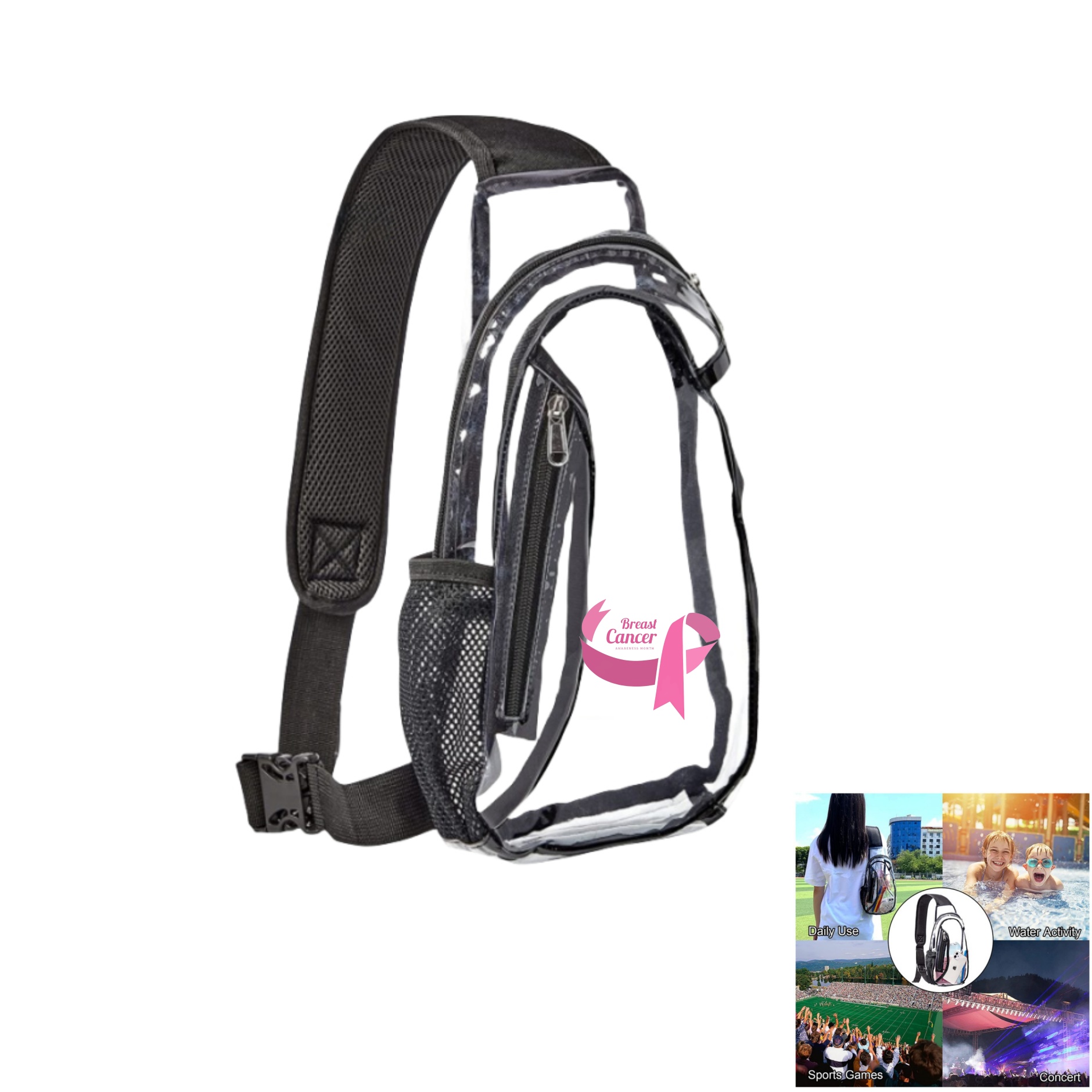 Stadium Approved Clear Sling Bag